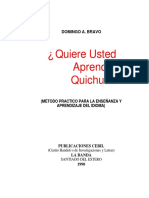 Quiere Ud Aprender Quichua Domingo A Bravo PDF