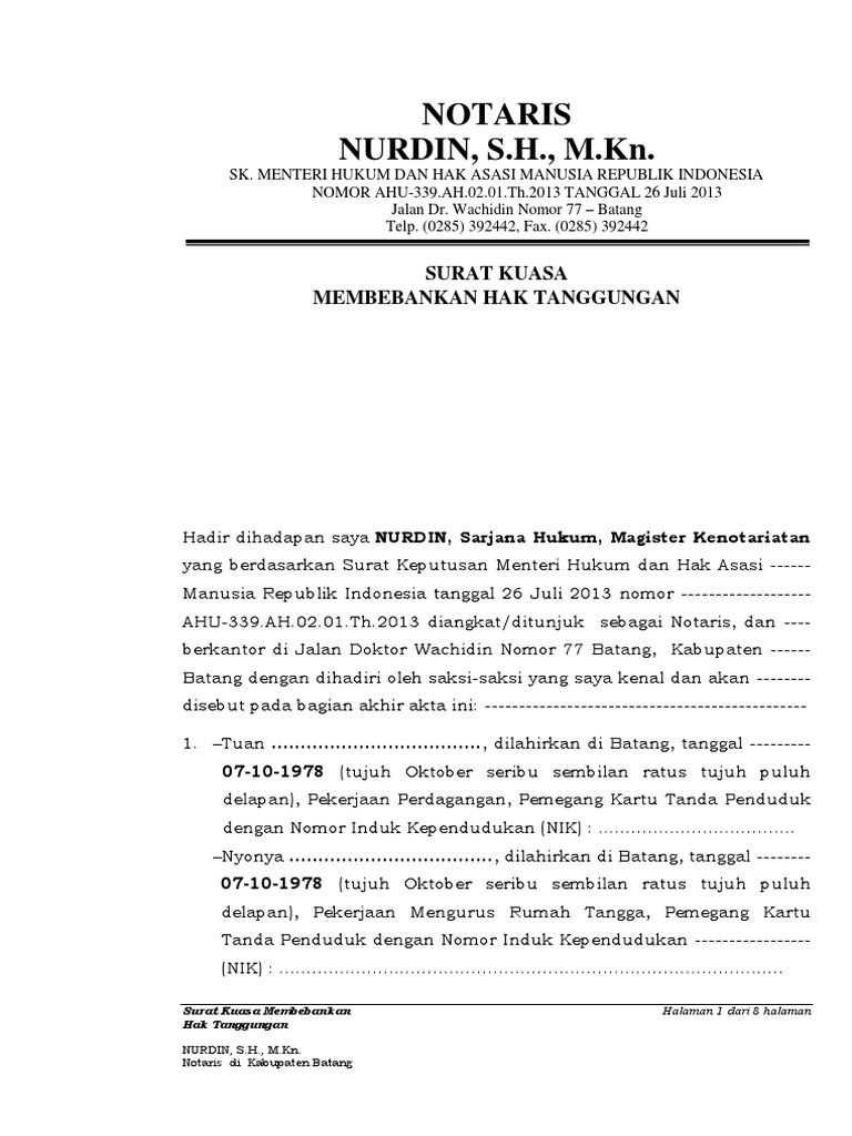 Contoh Skmht Pdf