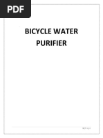 Download Bicycle Water Purifier Project Report by Pawan mehta SN357679824 doc pdf