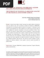  A ENTRADA DA VENEZUELA NO MERCOSUL