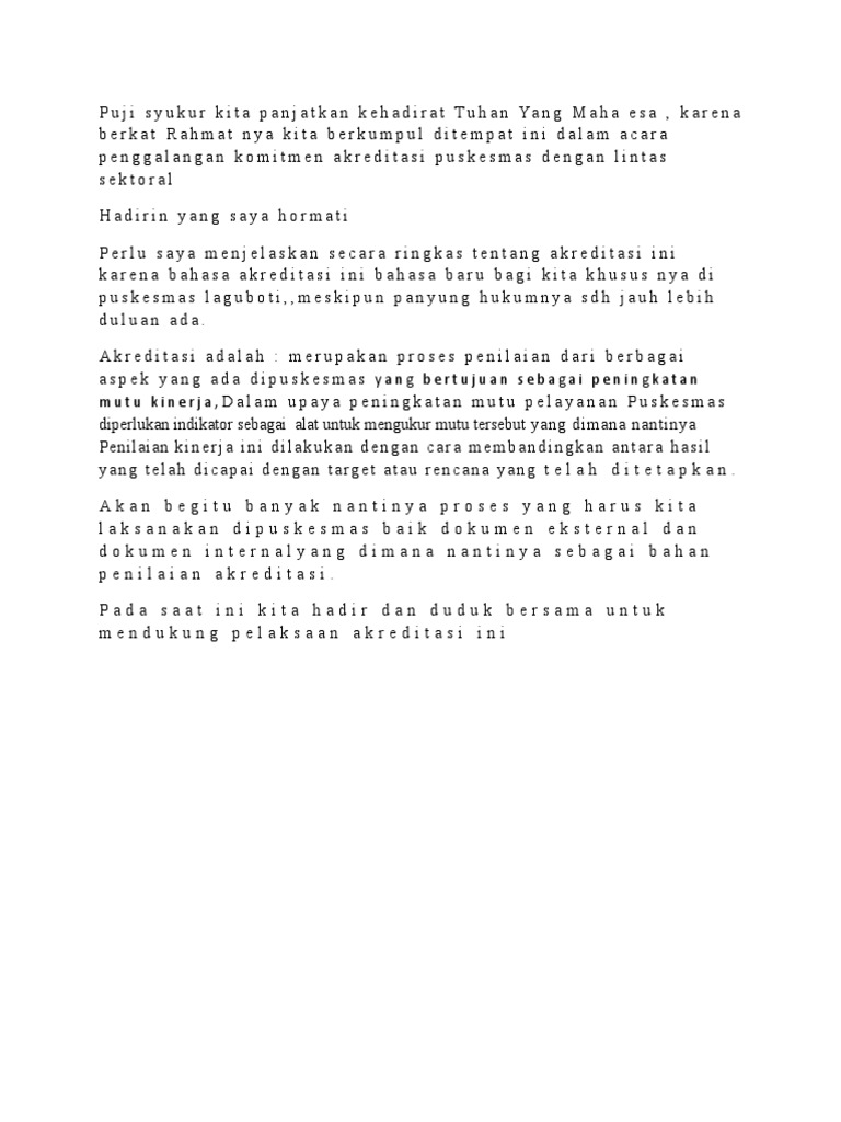 Kata Sambutan Kapus Akreditasi