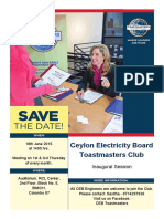 CEB Toastmasters Club inaugural session on 18th June