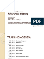 Awareness Training: Quality Health Safety & Environmental
