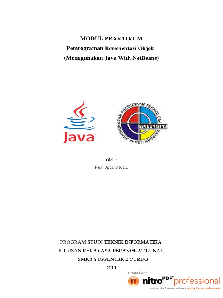 Modul Praktikum 1 Java PDF | PDF