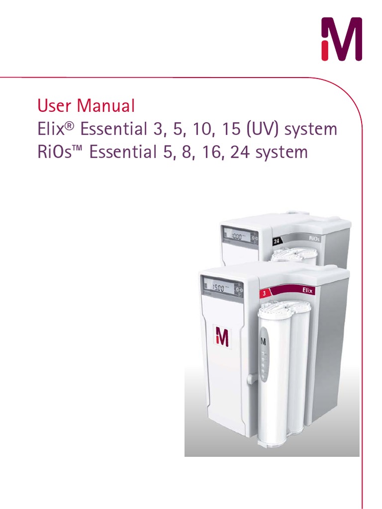 Elix Essential Manual Millipore WaterPurification PDF Trademark  Page