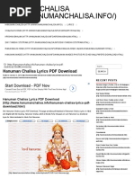 Download Hanuman Chalisa Lyrics PDF Download _ Hanuman Chalisa by Anupam Majumdar SN357698943 doc pdf