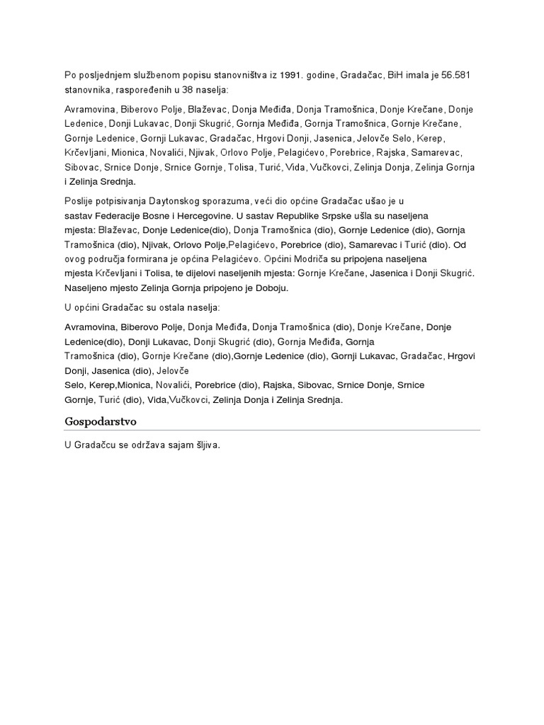 Gradacac | PDF