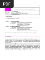 Habilidades Básicas en Psicología Clínica y de La Salud - Programa de Estudio