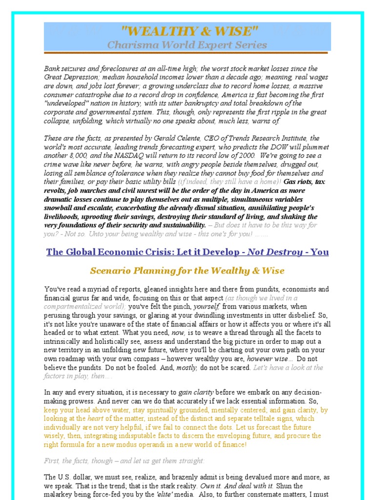 Economic Crisis Insights and Solutions | PDF | Bailout | Financial ...