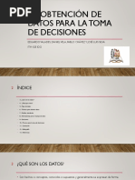 Obtención de Datos para la Toma de Decisiones