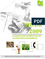 CLASIFICADOR DOMINICANO DE ACTIVIDADES ECONÓMICAS, CIIU2009 DGII.pdf