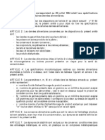 Arrêté Du 23 Juillet 1994 Relatif Aux Spécifications Microbiologiques de Certaines Denrées Alimentaires