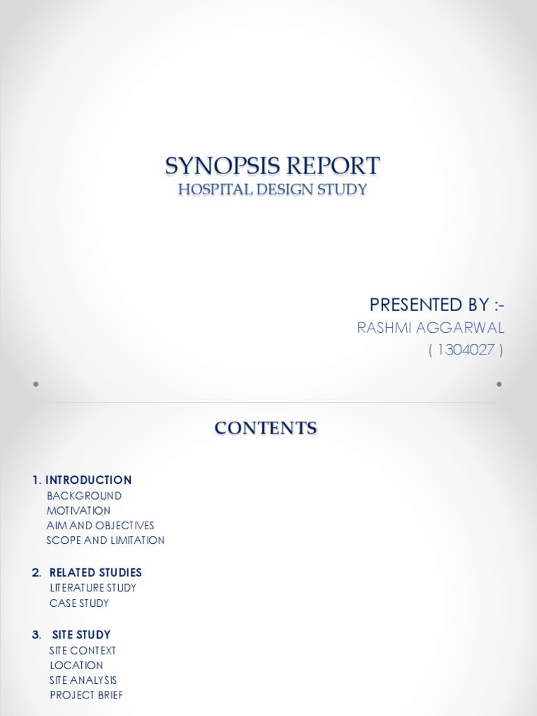 Synopsis Report: Presented by | PDF | Hospital | Health Care