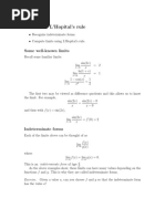 L'Hopital's Rule