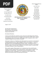 Black Caucus Letter on Warren Love