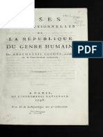 Bases Constitutionnelles de La République Du Genre Humain (1793)