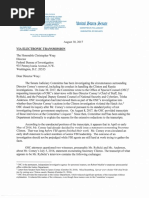 Grassley Letter to FBI About Comey Conclusion B4 Investigation Complete
