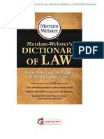Merriam Webster's Dictionary of Law, Revised & Updated! (C) 2016 PDF Download