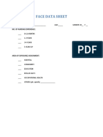 Face Data Sheet