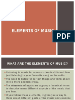 Elements of Music Presentation