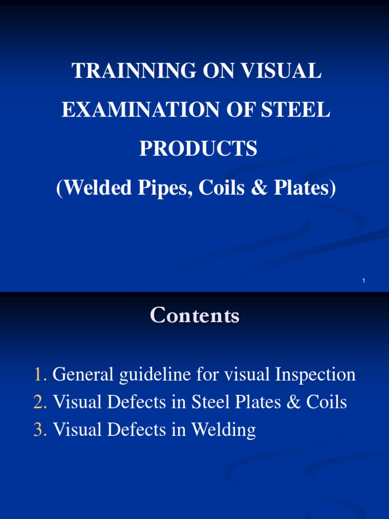 Visual Inspection of Steel Products | PDF | Metalworking | Welding
