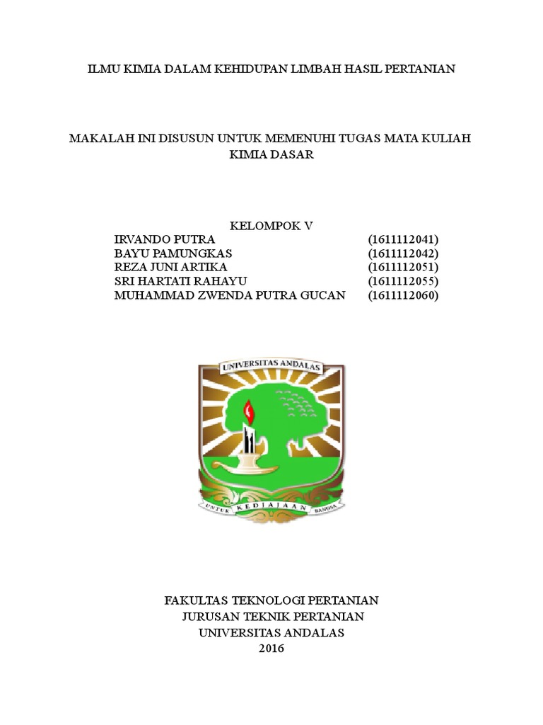 Makalah  Limbah Hasil Pertanian   Makalah  Limbah Hasil Pertanian