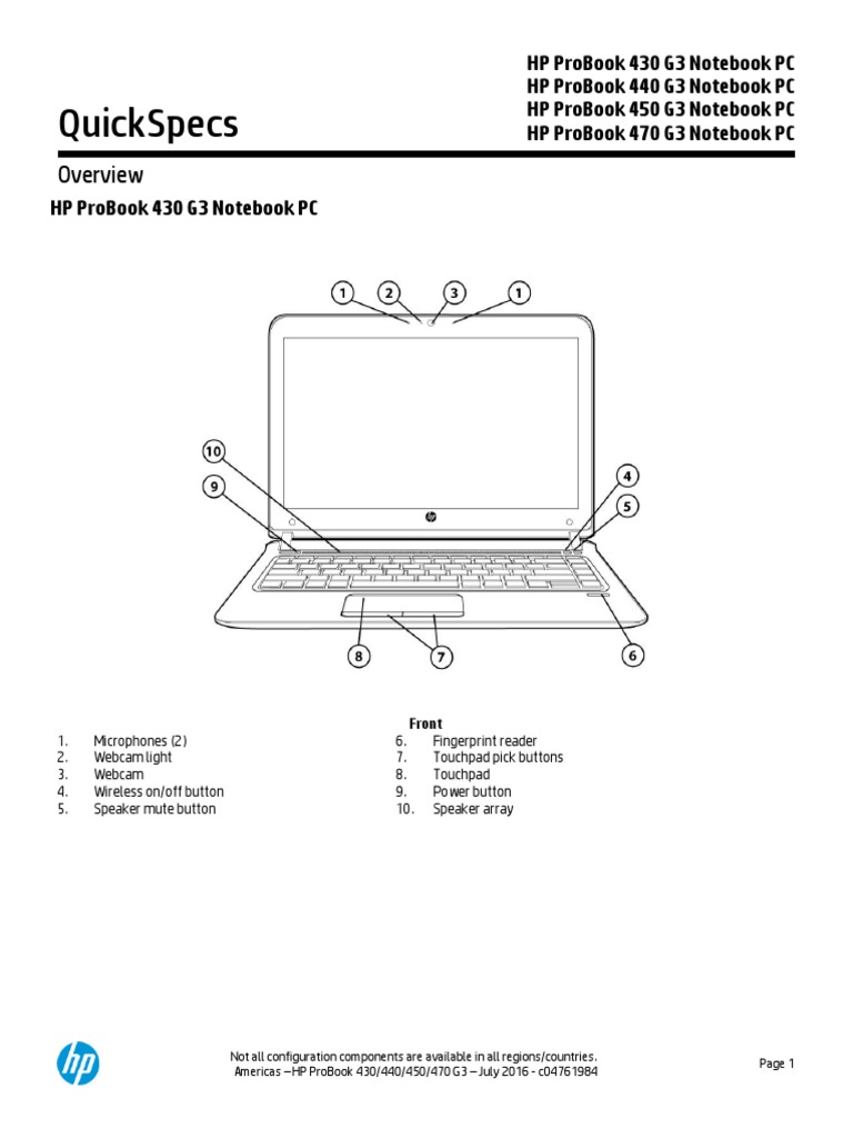 Hp Probook 450 G3 Quick Steps Pdf Laptop Advanced Micro Devices