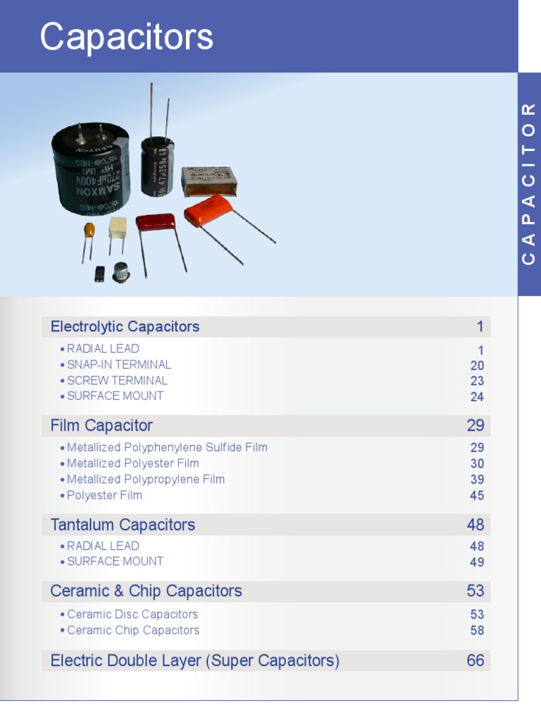 Types of Capacitors Overview | PDF | Capacitor | Capacitance