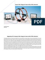 Apparatus for Measure the Charge to Mass Ratio of the Electron