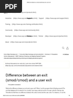 Difference Between an Exit (Smod_cmod) and a User Exit