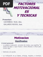 Factores Motivacionales y Tecnicas