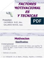 Factores Motivacionales y Tecnicas