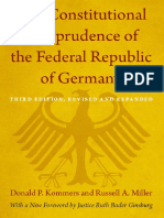 The Constitutional Jurisprudence of The Federal Republic of Germany