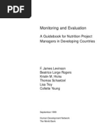 Monitoring and Evaluation: A Guidebook For Nutrition Project Managers in Developing Countries