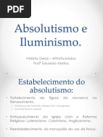 Absolutismo e Iluminismo Impressão