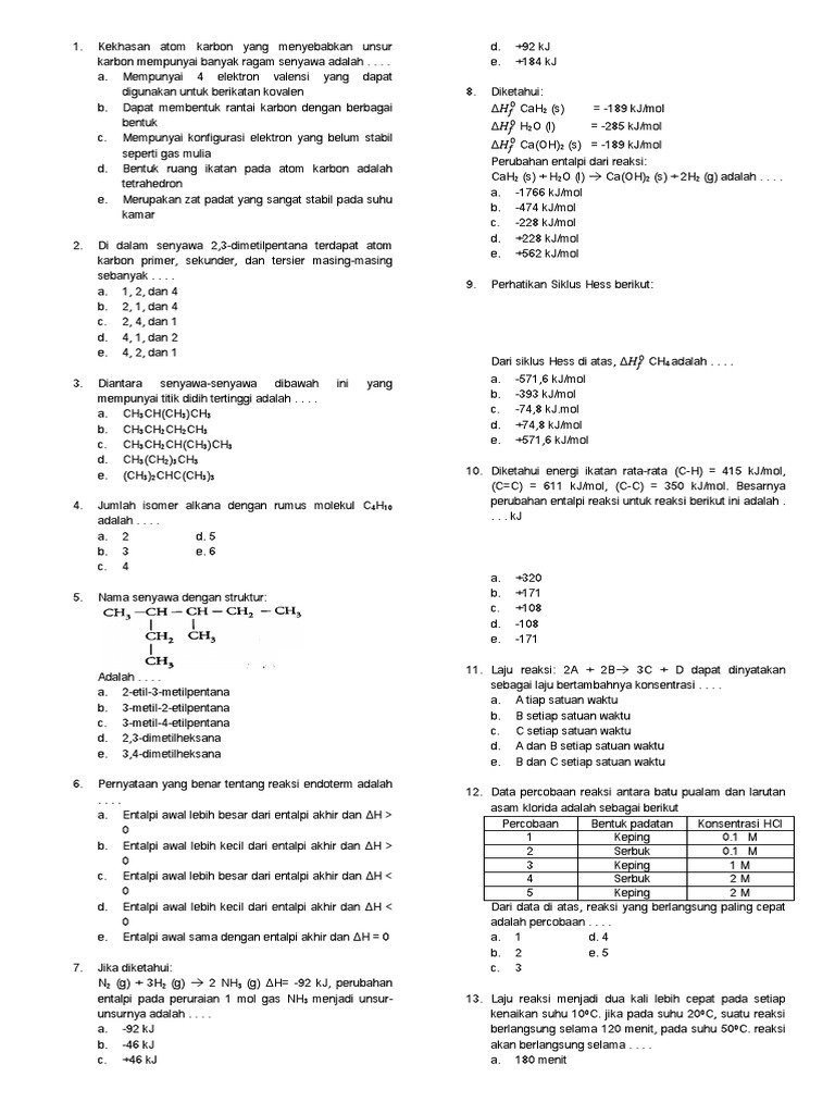 Kekhasan Atom Karbon Yang Menyebabkan Unsur Karbon
