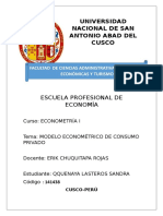 Modelo Econométrico Del Consumo Privado en El Perú