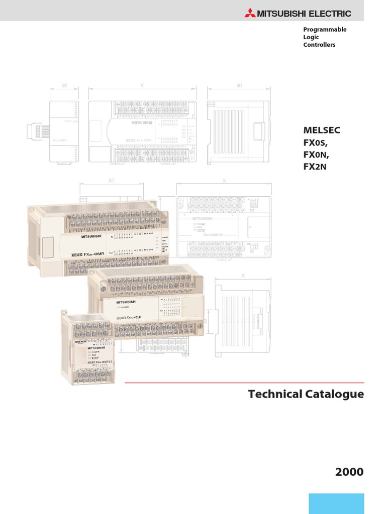 Mitsubishi Melsec Fx0s Fx0n Fx2n Series PLC Technical Catalogue | PDF ...