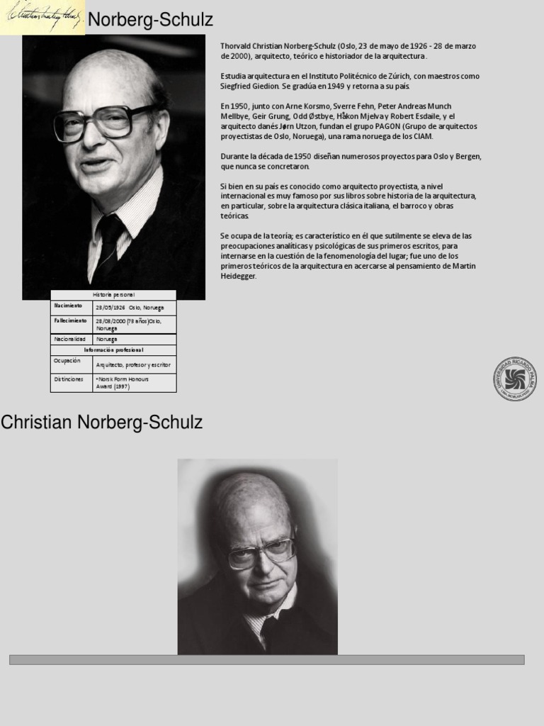 CHRISTIAN NORBERG-SCHULZ arquitecto noruego | Ciencia filosófica | Ciencia