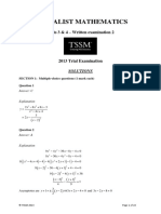 Specialist Maths 2013 Units 3&4 Trial Exam 2 Solutions