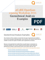 Geotechnical Examples Opensees