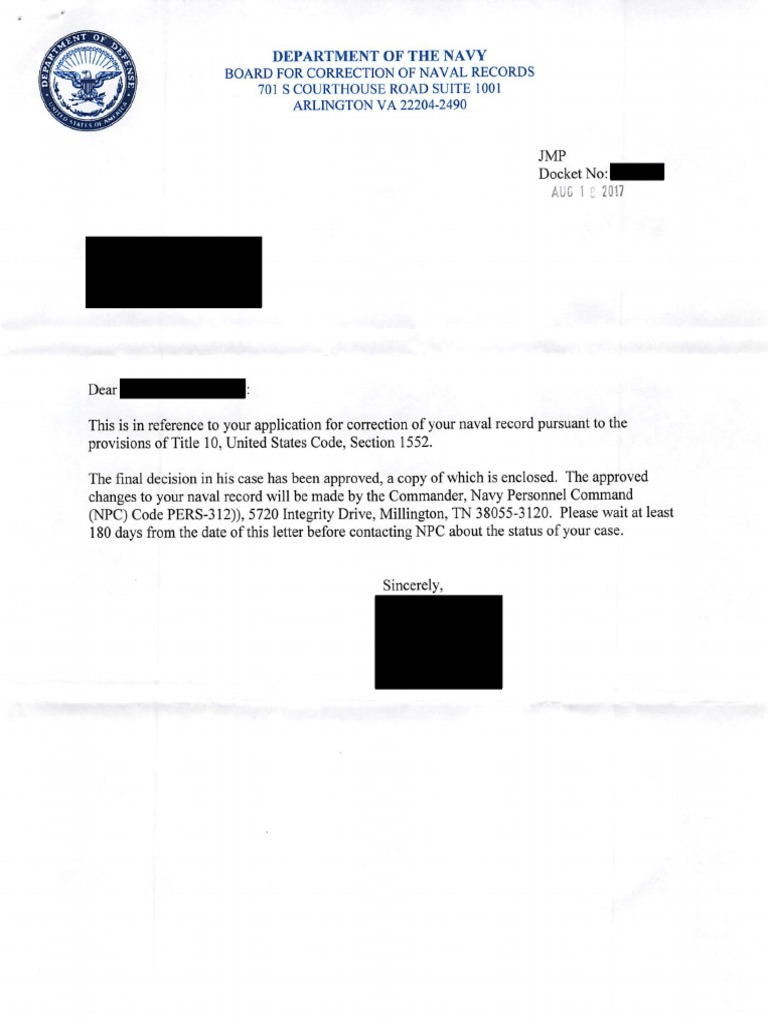 BCNR Final Decision - Redacted | PDF