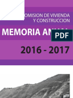 Memoria de Comisión de Vivienda y Construcción 2016 - 2017