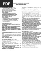 folheto de cantos - missa 03-09-2017