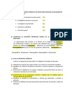 Pasos correctos para investigación