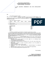 Application Form For Granting Permission For The Installation/ Operation of D.G. Sets