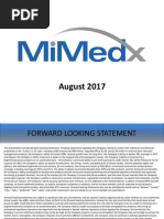 MiMedx Investor Presentation FINAL 2017 08 08 