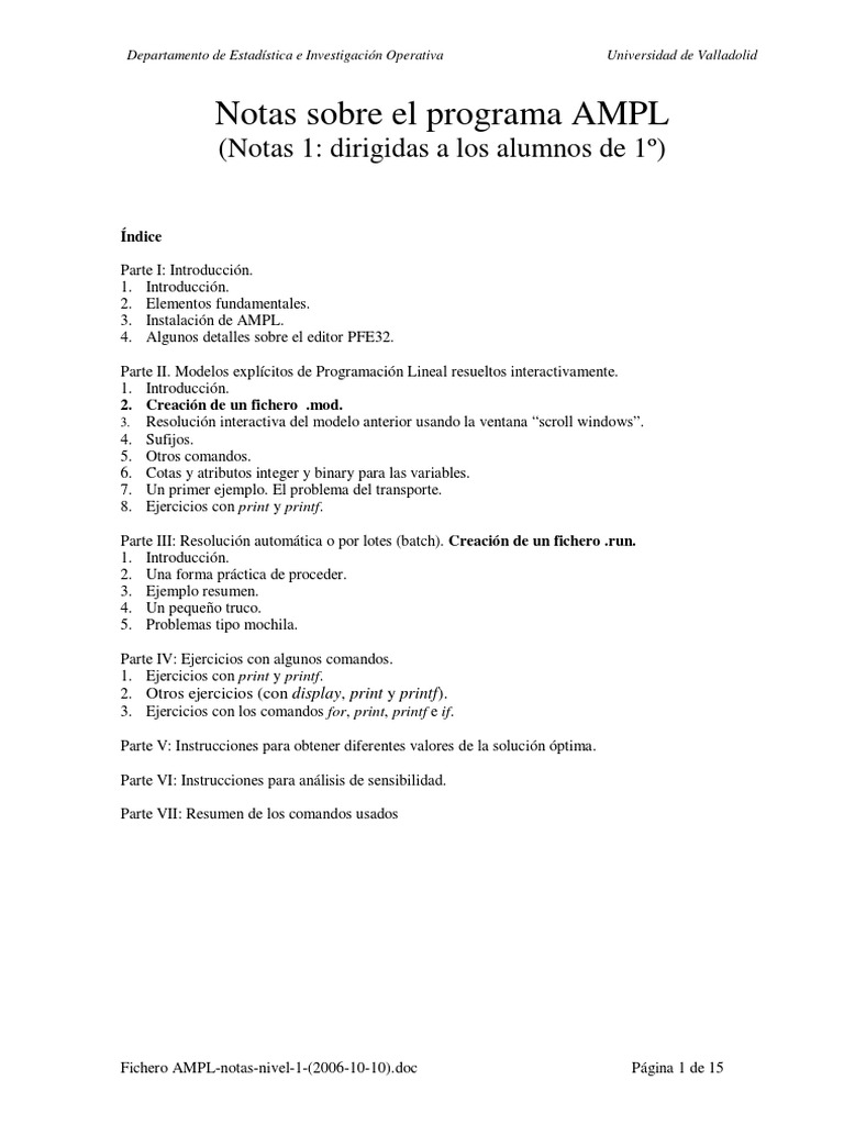 AMPL Notas 1 PDF | PDF