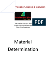 17 Material Determination, Listing and Exclusion