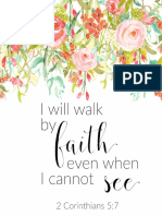 I will walk by faith Printable